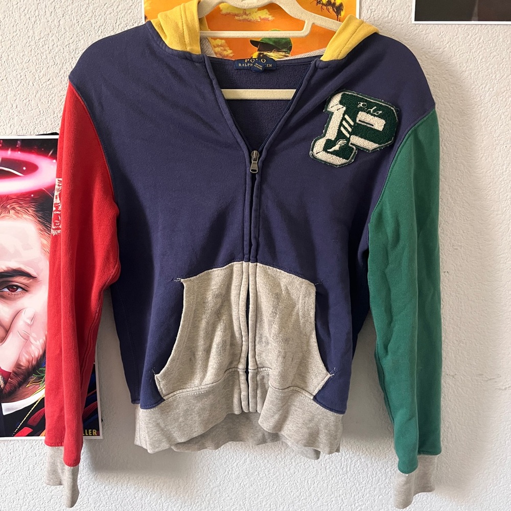 ralph lauren colorblock zip up women's/kids